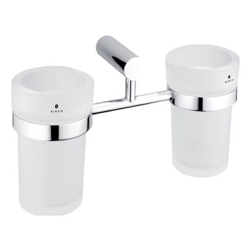 NIMCO BR 11058DW-26 - Seinäpidike hammasharjoille BORMO mattalasi/kiiltävä kromi