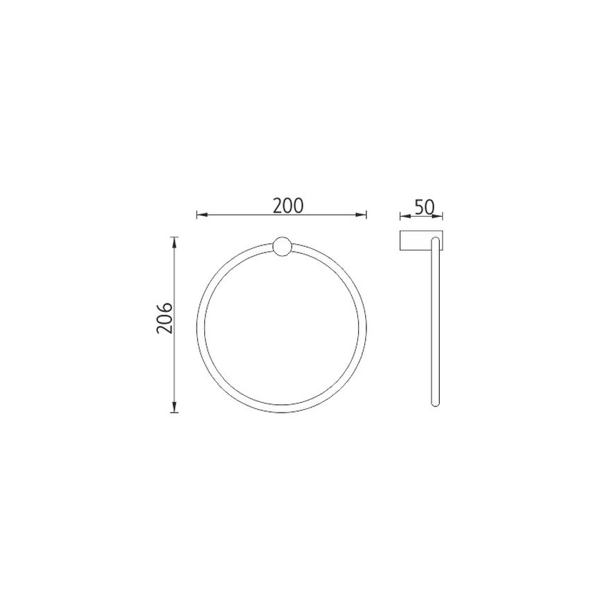 NIMCO BR 11060L-26 - Seinäpyyhepidike BORMO halkaisija 20 cm kiiltävä kromi