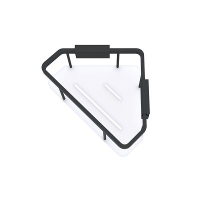 NIMCO Ki-14003-B-90 - Suihkun seinähylly KIBO matta musta/valkoinen