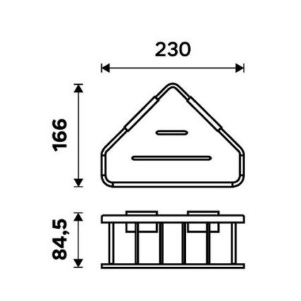 NIMCO Ki-14003-B-90 - Suihkun seinähylly KIBO matta musta/valkoinen