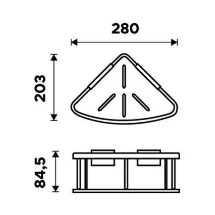 NIMCO Ki 14008-B-26 - Suihkun seinähylly KIBO kiiltävä kromi