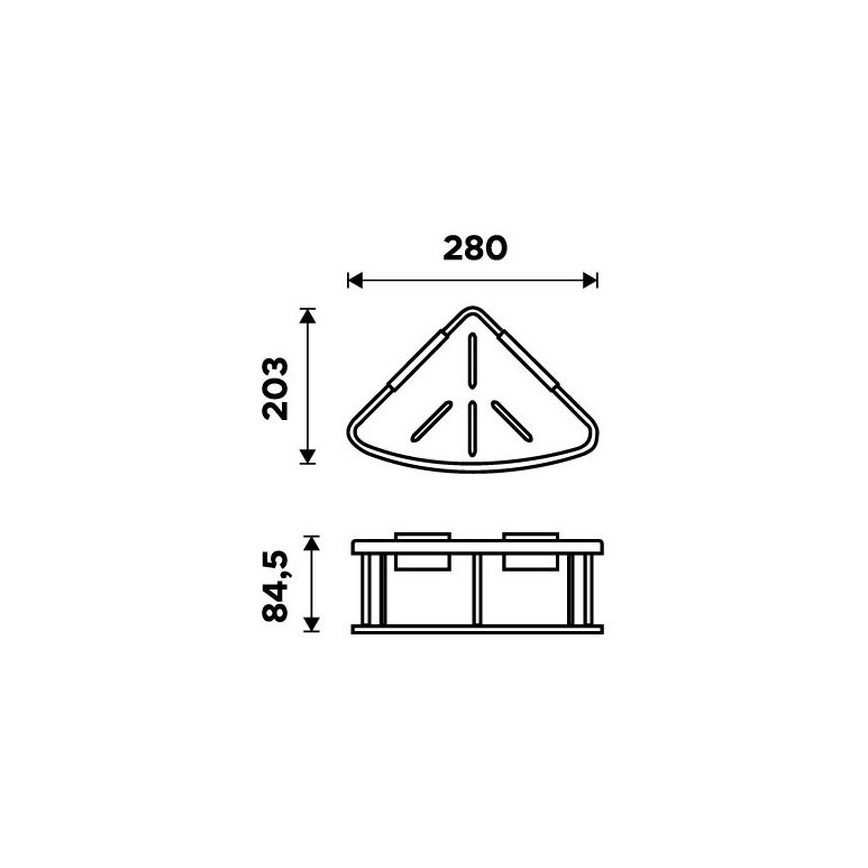 NIMCO Ki 14008-B-26 - Suihkun seinähylly KIBO kiiltävä kromi