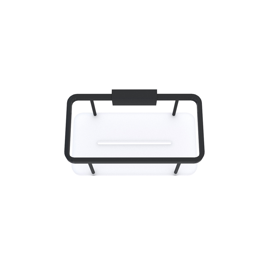 NIMCO Ki-14015-B-90 - Suihkun seinähylly KIBO matta musta/valkoinen