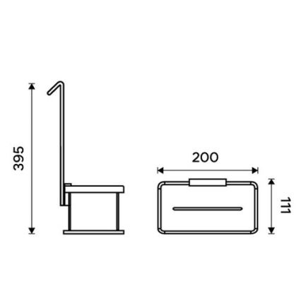 NIMCO Ki 14015H-B-26 - Suihkun seinähylly KIBO kiiltävä kromi