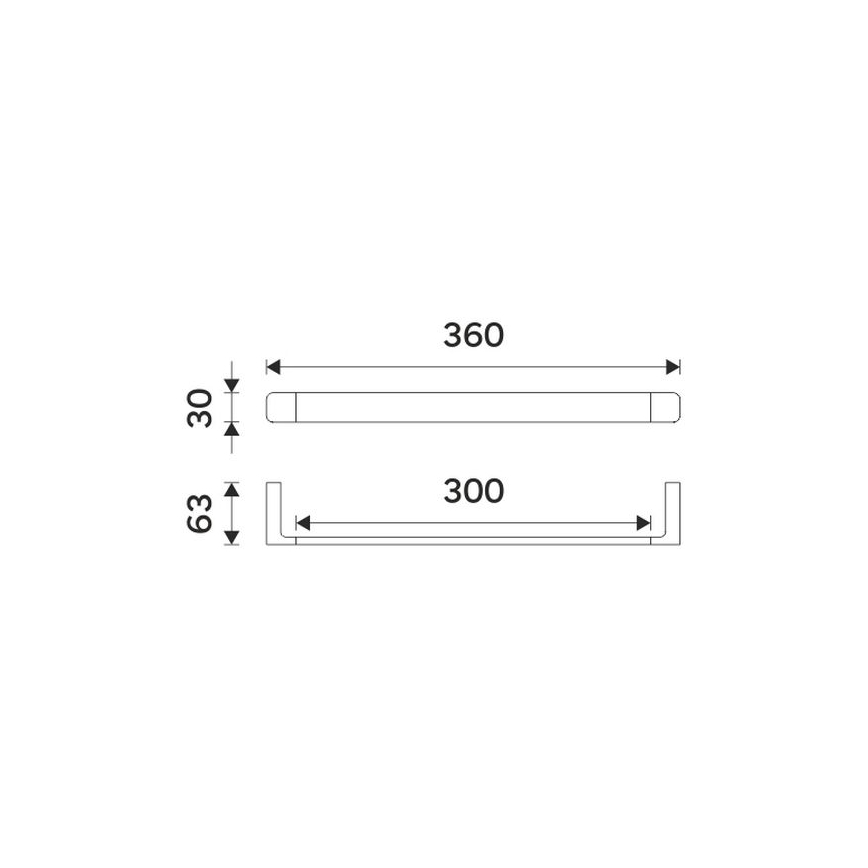 NIMCO MA 29035-26 - Seinäpyyhepidike MAYA 36 cm kiiltävä kromi