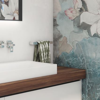 NIMCO MA 29046-26 - Seinäpyyhepidike MAYA 46 cm kiiltävä kromi