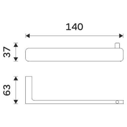 NIMCO MA 29055-26 - WC-paperin pidike MAYA kiiltävä kromi
