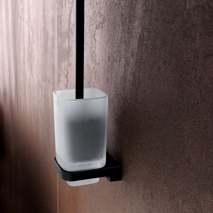 NIMCO MAC 29094CN-90 - Seinälle kiinnitettävä wc-harja MAYA matta lasi/matta musta