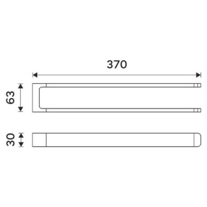 NIMCO MAC 29098-90 - Seinäpyyhepidike MAYA 37 cm matta musta