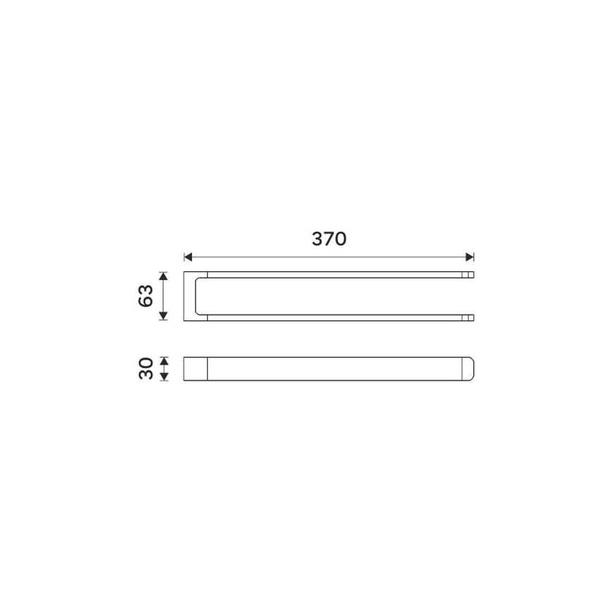 NIMCO MAC 29098-90 - Seinäpyyhepidike MAYA 37 cm matta musta