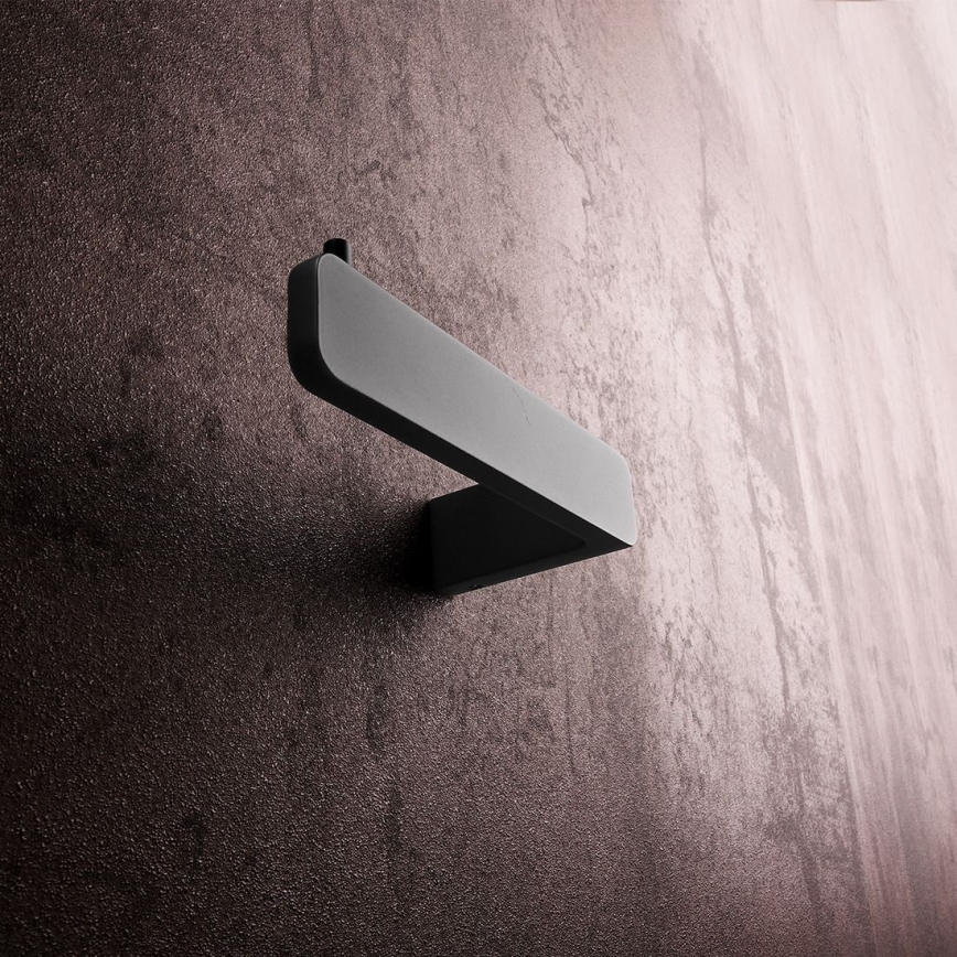 NIMCO MAC setti-94KN-90 - Seinälle kiinnitettävä wc-harja ja wc-paperiteline MAYA valkoinen/matta musta