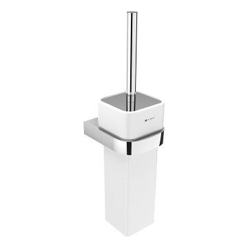 NIMCO NK 30094K-26 - Seinälle kiinnitettävä wc-harja NIKAU valkoinen/kiiltävä kromi