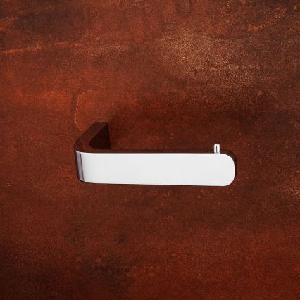 NIMCO NK setti-94KN-26 - Seinälle kiinnitettävä wc-harja ja wc-paperiteline NIKAU valkoinen/kiiltävä kromi