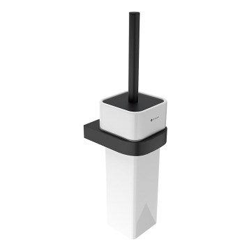 NIMCO NKC 30094K-90 - Seinälle kiinnitettävä wc-harja NIKAU valkoinen/matta musta