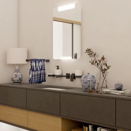 NIMCO NKC setti-31K-T-90 - Seinään kiinnitettävä saippua-annostelija, hammasharjateline ja seinäkoukku NIKAU 320 mm valkoinen/matta musta