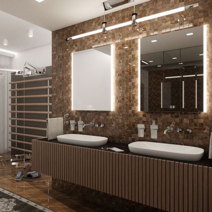 NIMCO ZP 11002VX - Himmennettävä LED-taustavalaistu kylpyhuonepeili LED/24W/230V 3000-6500K 80x60 cm IP44