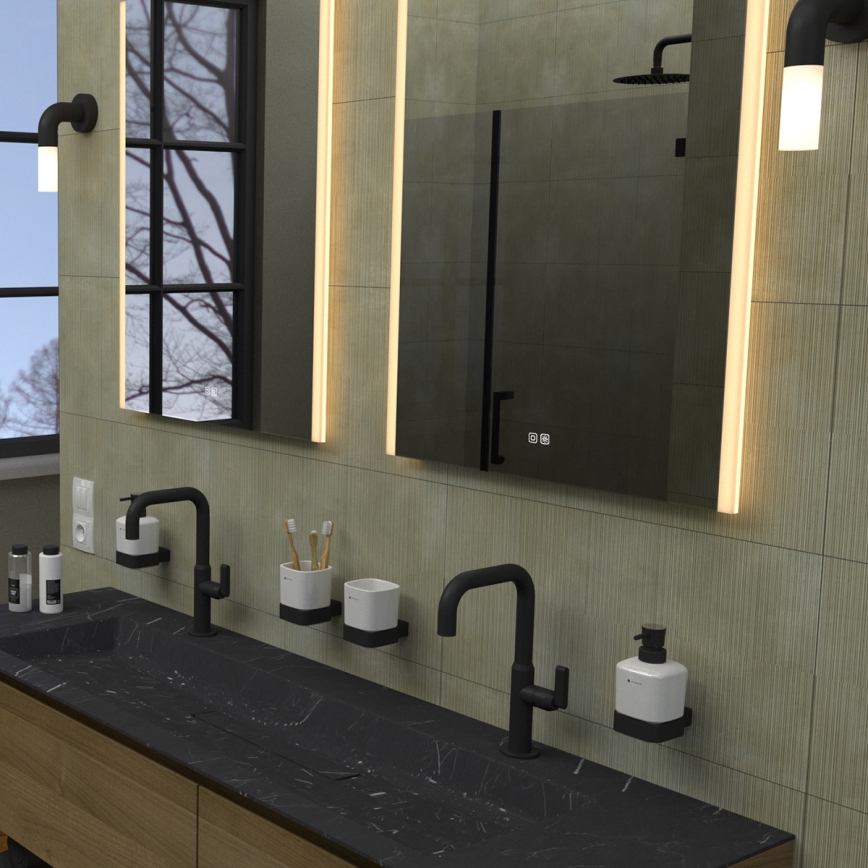 NIMCO ZP 11002VX - Himmennettävä LED-taustavalaistu kylpyhuonepeili LED/24W/230V 3000-6500K 80x60 cm IP44