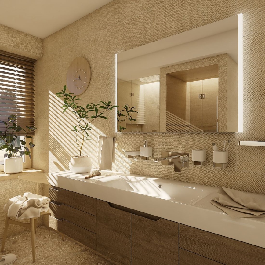 NIMCO ZP 11019 - LED-taustavalaistu kylpyhuonepeili LED/21W/230V 6500K 70x90 cm IP44