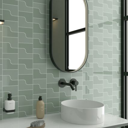 NIMCO ZPC 32002LVX-90 - himmennettävä LED-taustavalaistu kylpyhuonepeili, 25W, 230V, 3000–6500K, 80x40 cm, mattamusta, IP44