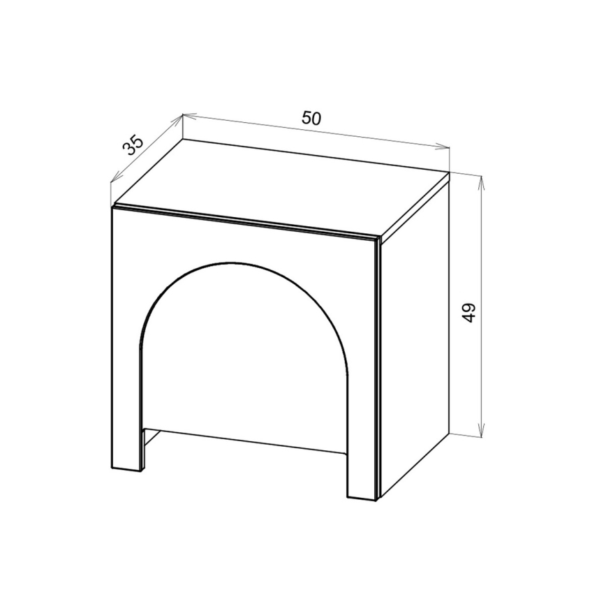 NIO-yöpöytä antrasiitti