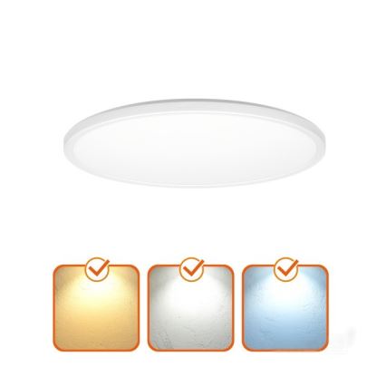 LED Kylpyhuoneen kattovalaisin NIVERA LED/24W/230V IP54 3000/4000/6000K halkaisija 30 cm valkoinen