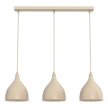 NOAK CLASSIC -riippuvalaisin kaapelilla 3xE27/15W/230V beige