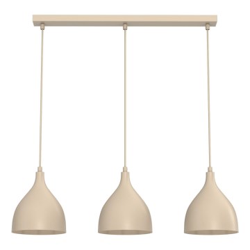 NOAK CLASSIC -riippuvalaisin kaapelilla 3xE27/15W/230V beige