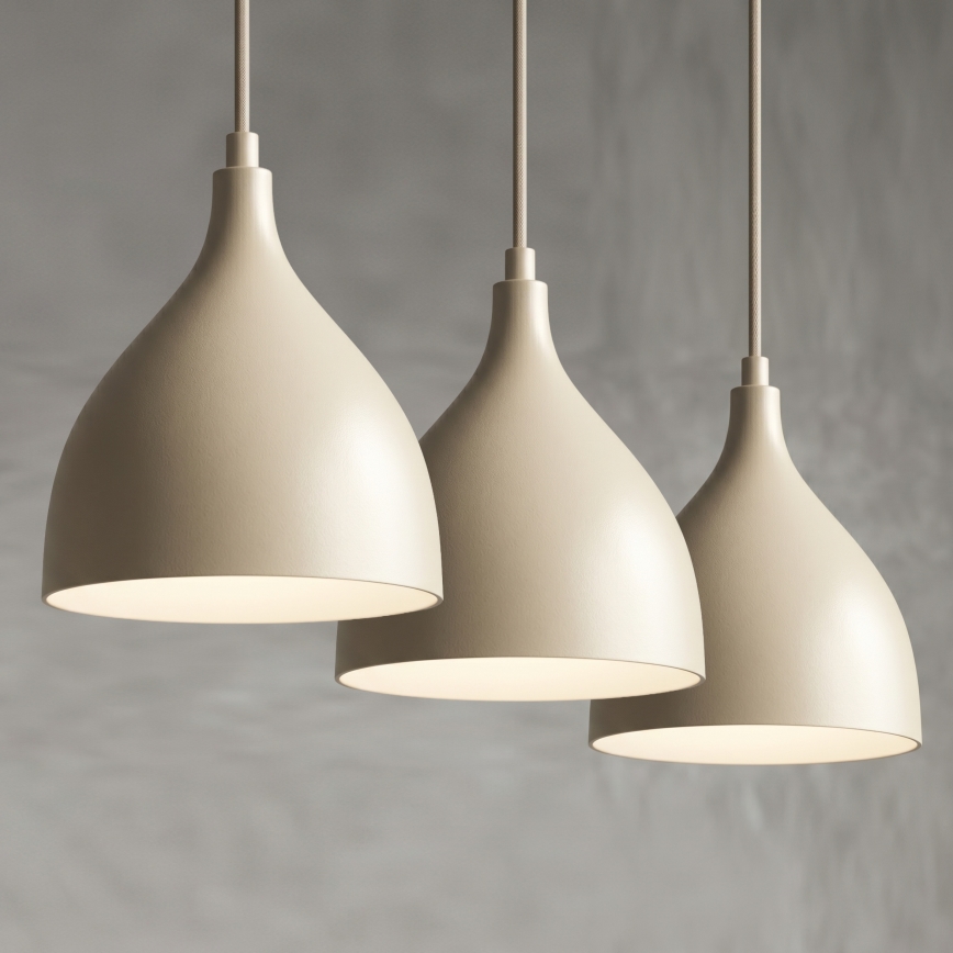 NOAK CLASSIC -riippuvalaisin kaapelilla 3xE27/15W/230V beige