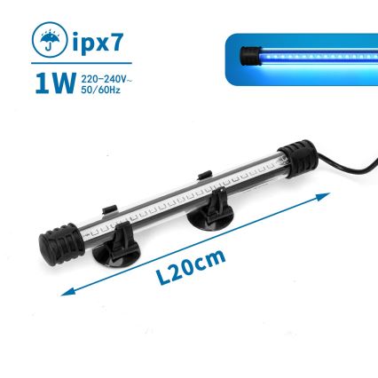 Nobleza - Akvaarion LED-valaistus LED/1W/230V IPX7 20 cm