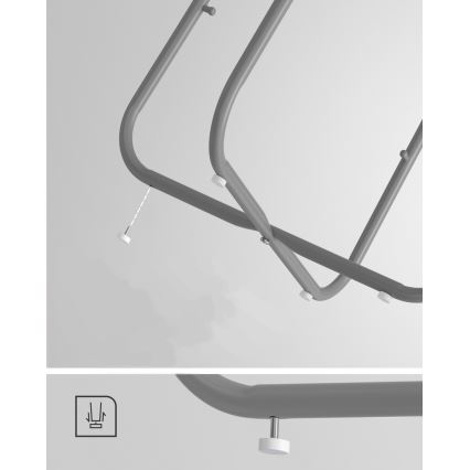 NOIRA-sivupöytä, harmaa/valkoinen