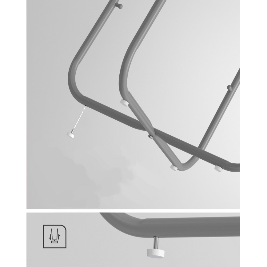 NOIRA-sivupöytä, harmaa/valkoinen