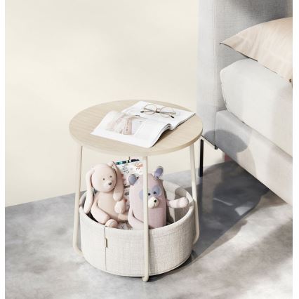 NOIRA-sivupöytä kerma/valkoinen