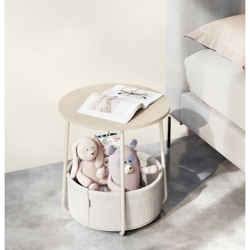 NOIRA-sivupöytä kerma/valkoinen