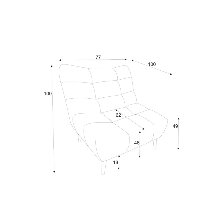 Nojatuoli ALBA, harmaa