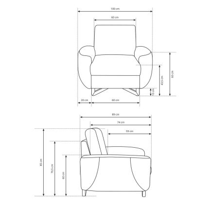 Nojatuoli AVESTA, harmaa