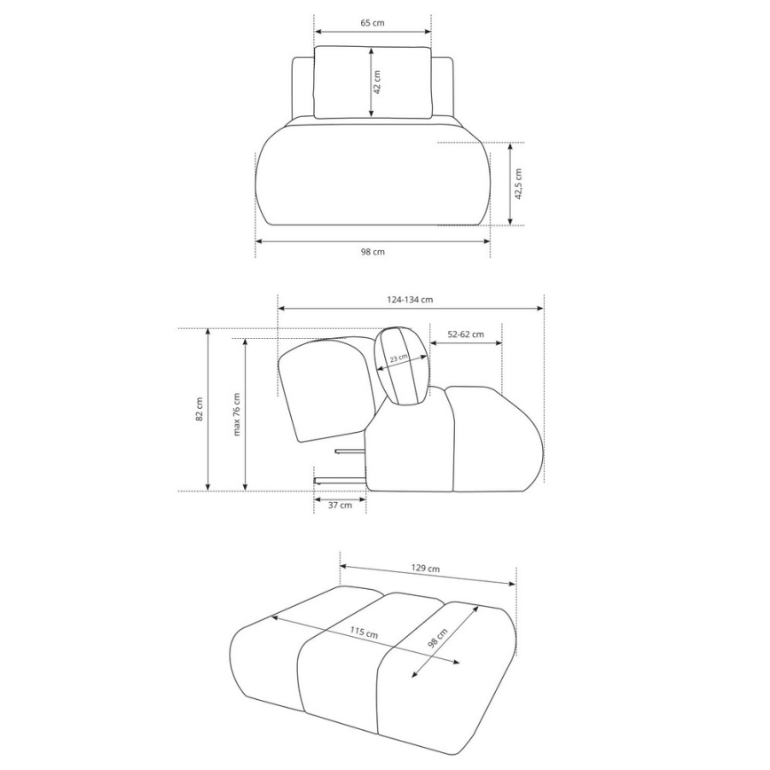 Nojatuoli FANO, ruskea
