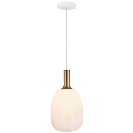 Nordlux - Ripustettava kattovalaisin ALTON 1xE27/60W/230V valkoinen/musta/messinki