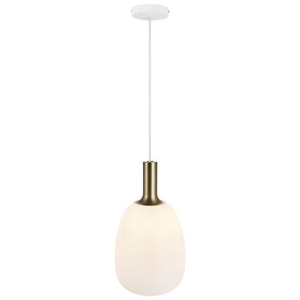 Nordlux - Ripustettava kattovalaisin ALTON 1xE27/60W/230V valkoinen/musta/messinki