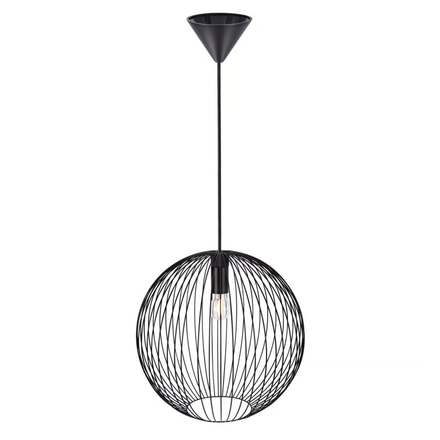 Nordlux - BERONI-riippuvalaisin kaapelilla 1xE27/60W/230V musta Ø 35 cm