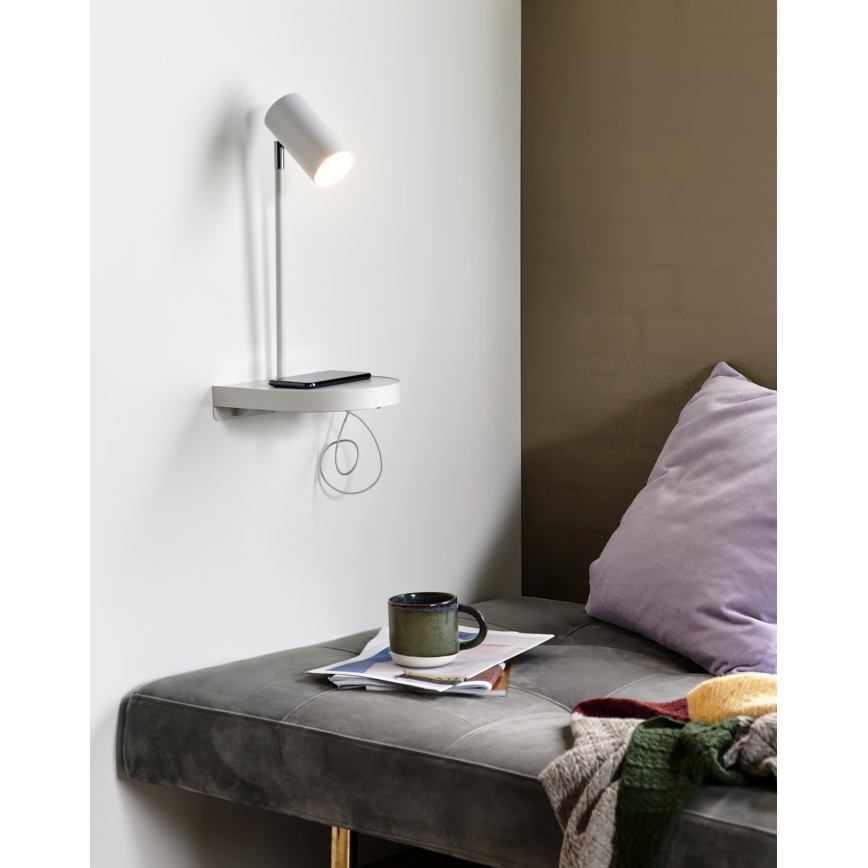 Nordlux - CODY-seinävalaisin hyllyllä 1xGU10/15W/230V valkoinen