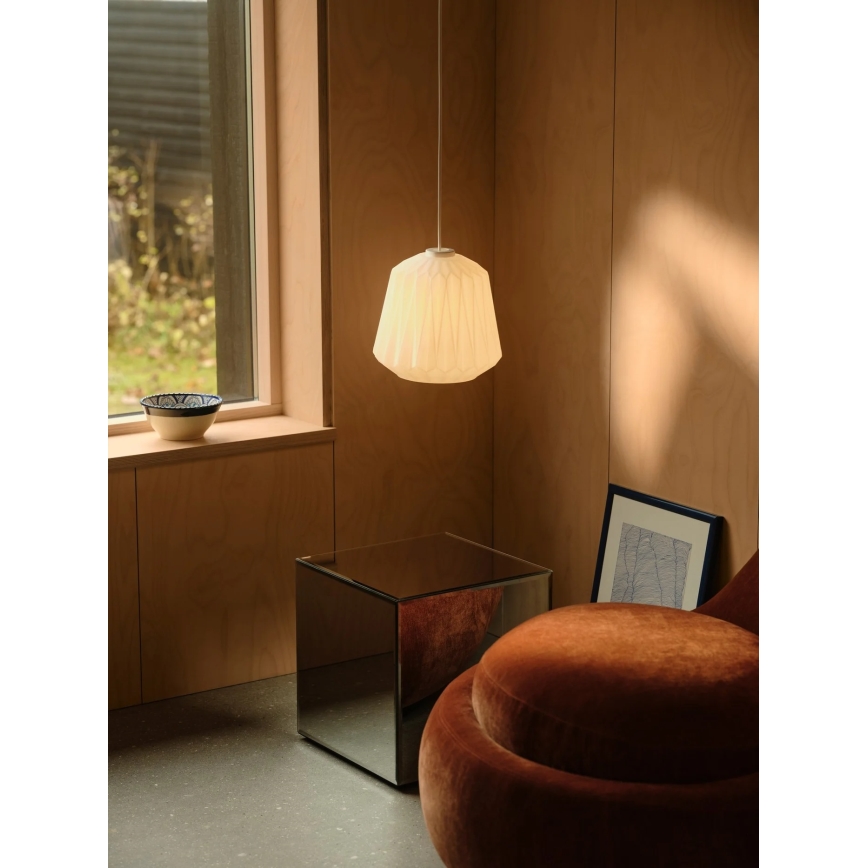Nordlux - ELBIE-riippuvalaisin vaijerilla 1xE27/15W/230V Ø 24 cm valkoinen