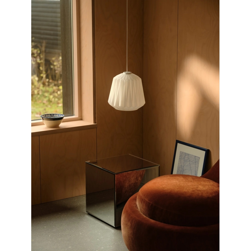 Nordlux - ELBIE-riippuvalaisin vaijerilla 1xE27/15W/230V Ø 24 cm valkoinen