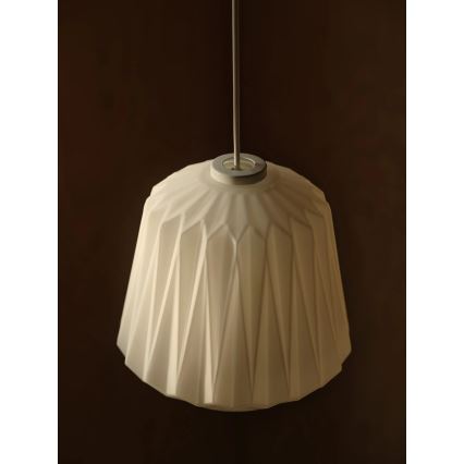 Nordlux - ELBIE-riippuvalaisin vaijerilla 1xE27/15W/230V Ø 24 cm valkoinen