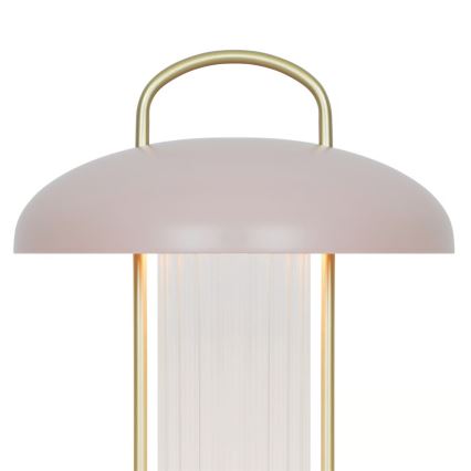 Nordlux - LED-himmennettävä ladattava kosketusohjattu pöytälamppu MIRANO LED/3W/3,7V vaaleanpunainen