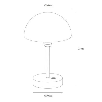 Nordlux - LED himmennettävä ladattava ulkokäyttöinen pöytävalaisin ELLEN LED/2,8W/3,7V 2200 mAh IP44 vihreä