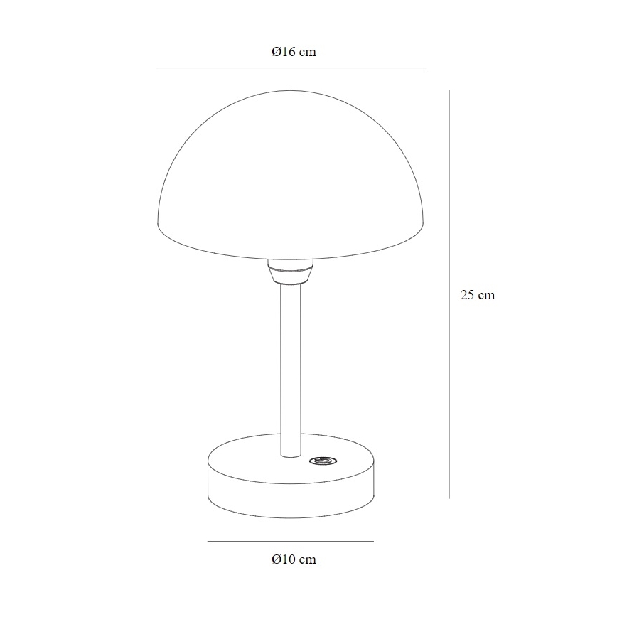 Nordlux - LED himmennettävä ladattava ulkokäyttöinen pöytävalaisin ELLEN LED/2,8W/3,7V 2200 mAh IP44 vihreä
