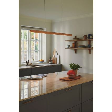 Nordlux - LED himmennettävä riippuvalaisin johdolla ILGAS LED/47W/230V 3000K beige/valkoinen/haapa