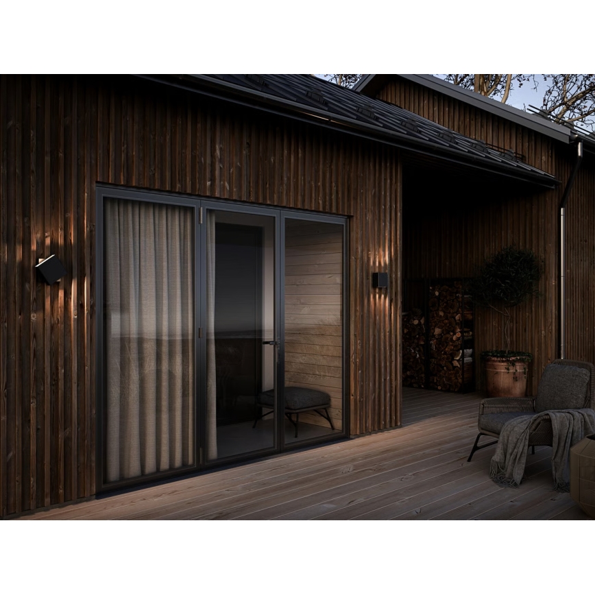 Nordlux - LED-himennettävä ulkoseinävalaisin TURN LED/13,8W/230V IP54 musta