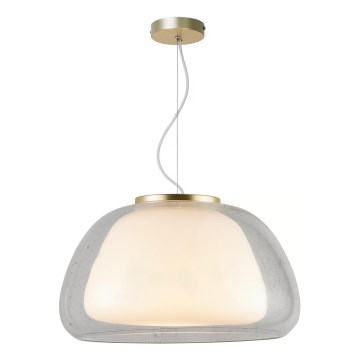 Nordlux - JELLY riippuvalaisin vaijerilla 1xE27/40W/230V valkoinen/läpinäkyvä halkaisija 39 cm