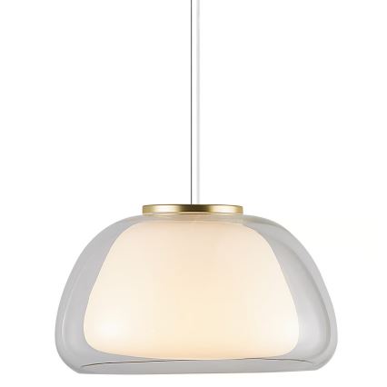 Nordlux - JELLY riippuvalaisin vaijerilla 1xE27/40W/230V valkoinen/läpinäkyvä halkaisija 39 cm